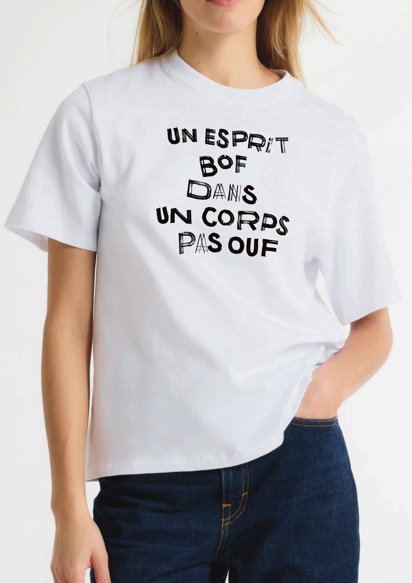 004-01 T-SHIRT UN ESPRIT BOF WHITE