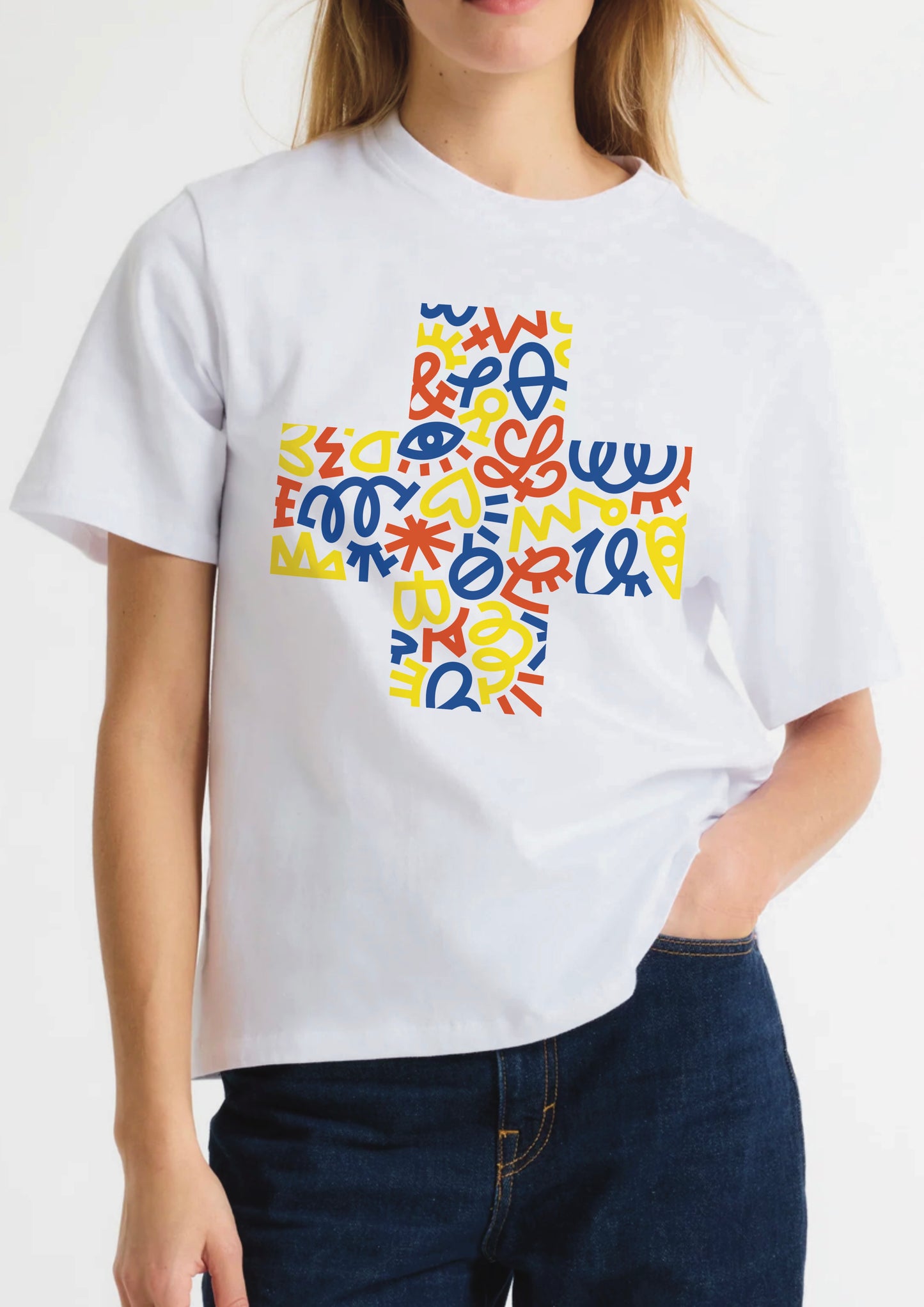 022-01 TSHIRT GLYPHES / FRONT